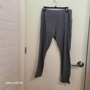 Athletic Works‎ Womens XL Gray Activewear Leggings with Pockets Pre-Owned